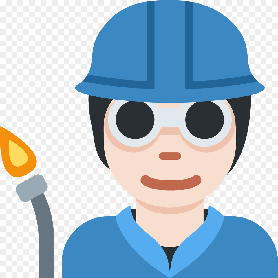 Factory Worker Emoji Clipart, Clothing, Hardhat, Helmet, Person Free Png