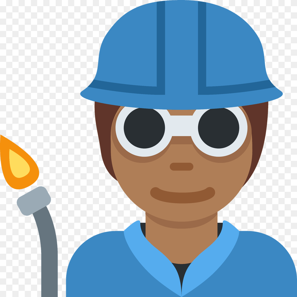 Factory Worker Emoji Clipart, Clothing, Hardhat, Helmet, Person Free Transparent Png