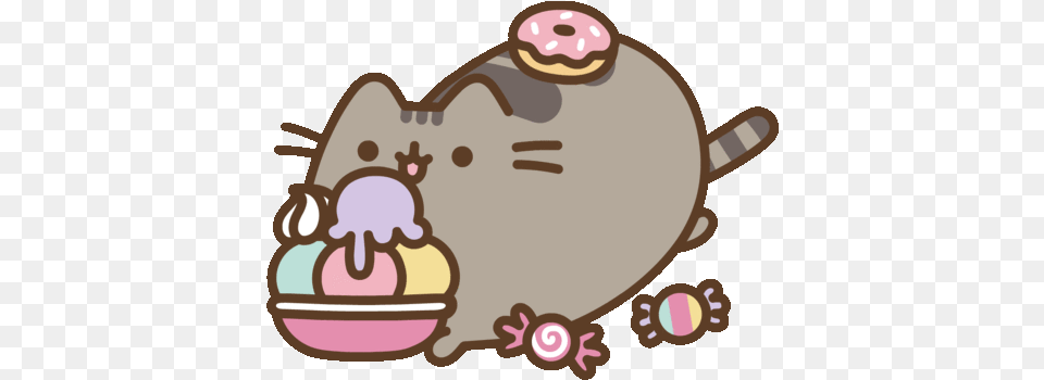 Facts About Pusheen Pusheen Eating Ice Cream, Baby, Person, Animal, Mammal Png Image