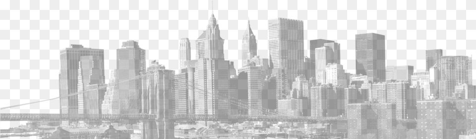 Fade New York Skyline New York Black And White Tattoo, Urban, Metropolis, City, Building Free Png Download