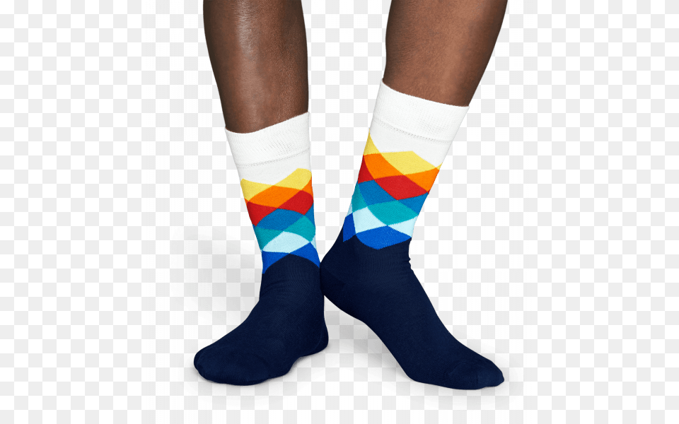 Faded Diamond Sock, Clothing, Hosiery Free Png