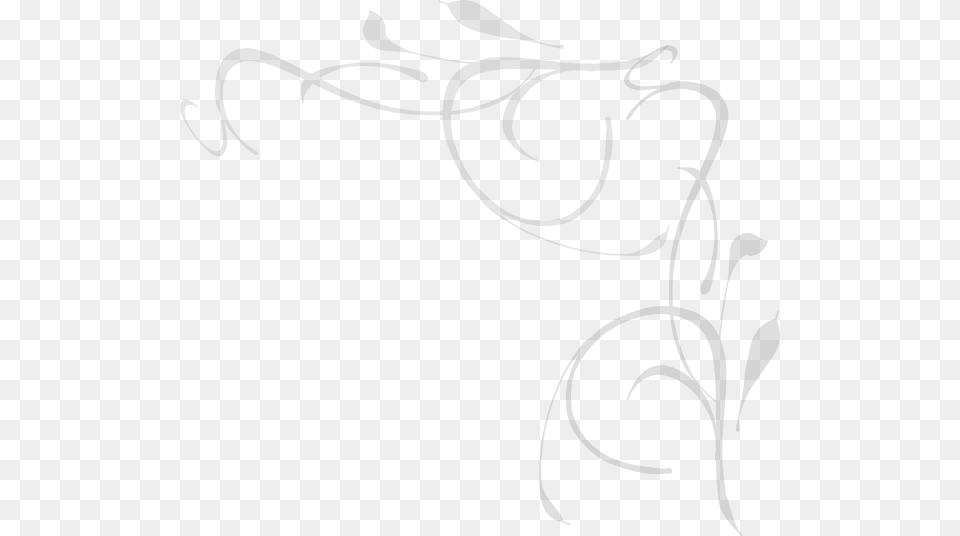 Faded Gray Floral Corner Svg Clip Arts Vine Clip Art, Floral Design, Graphics, Handwriting, Pattern Free Png Download