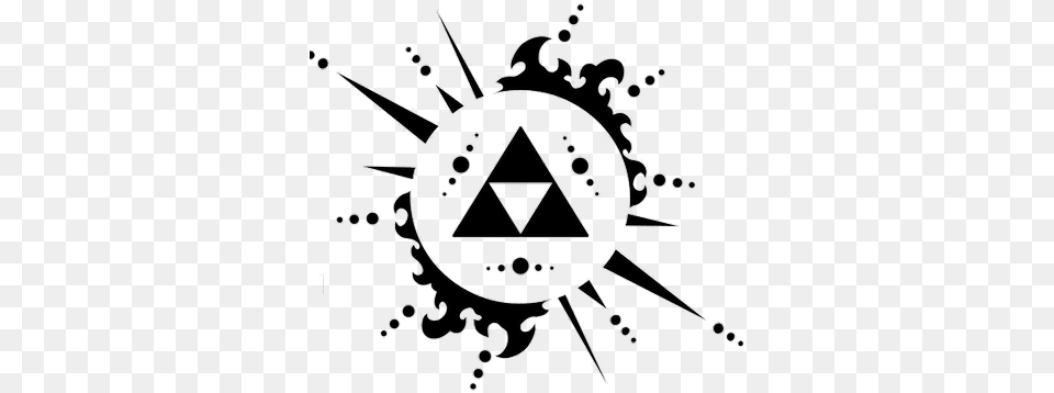 Faded Memories Zelda Triforce Logo, Triangle, Blackboard, Symbol Free Png