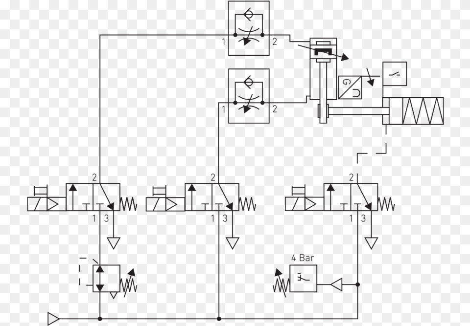 Fail Safe Pneumatic Circuit, Diagram, Circuit Diagram, Gas Pump, Machine Free Png