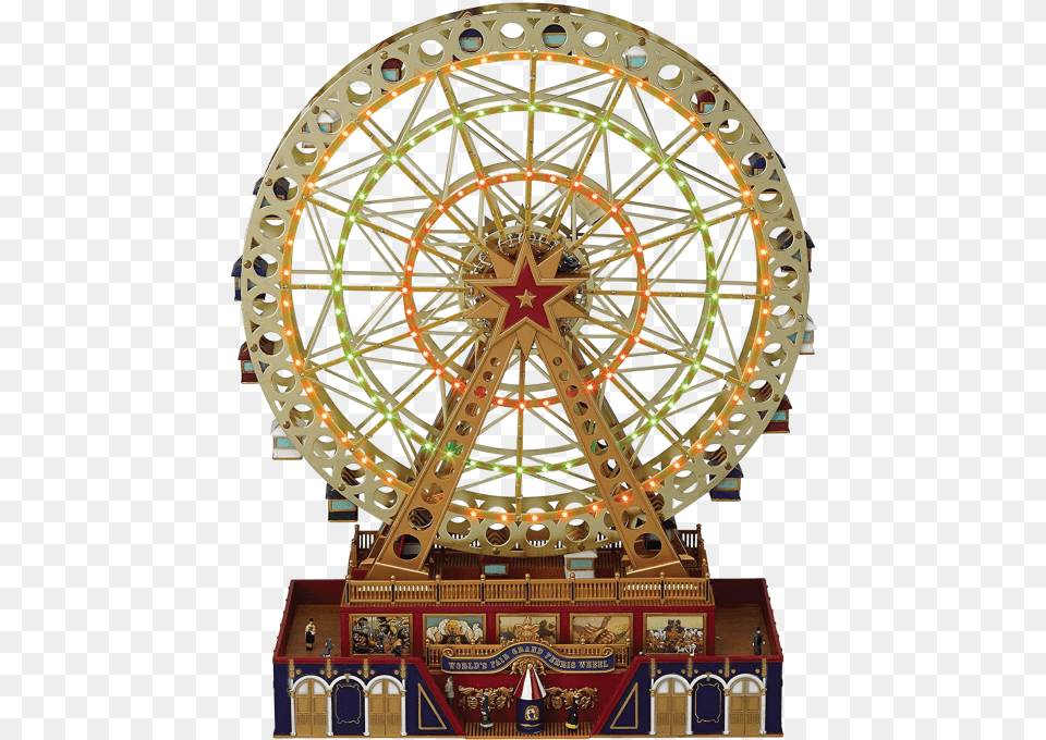 Fair Grand Ferris Wheel Music Box Mr Christmas Ferris Wheel, Amusement Park, Ferris Wheel, Fun, Machine Png Image