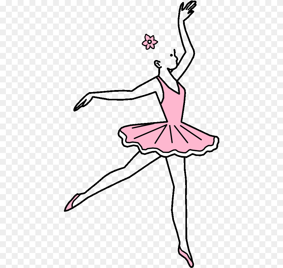 Fair Skin Blonde Hair Pink Dress Dance Clipart Black And White, Dancing, Leisure Activities, Person, Ballerina Free Png