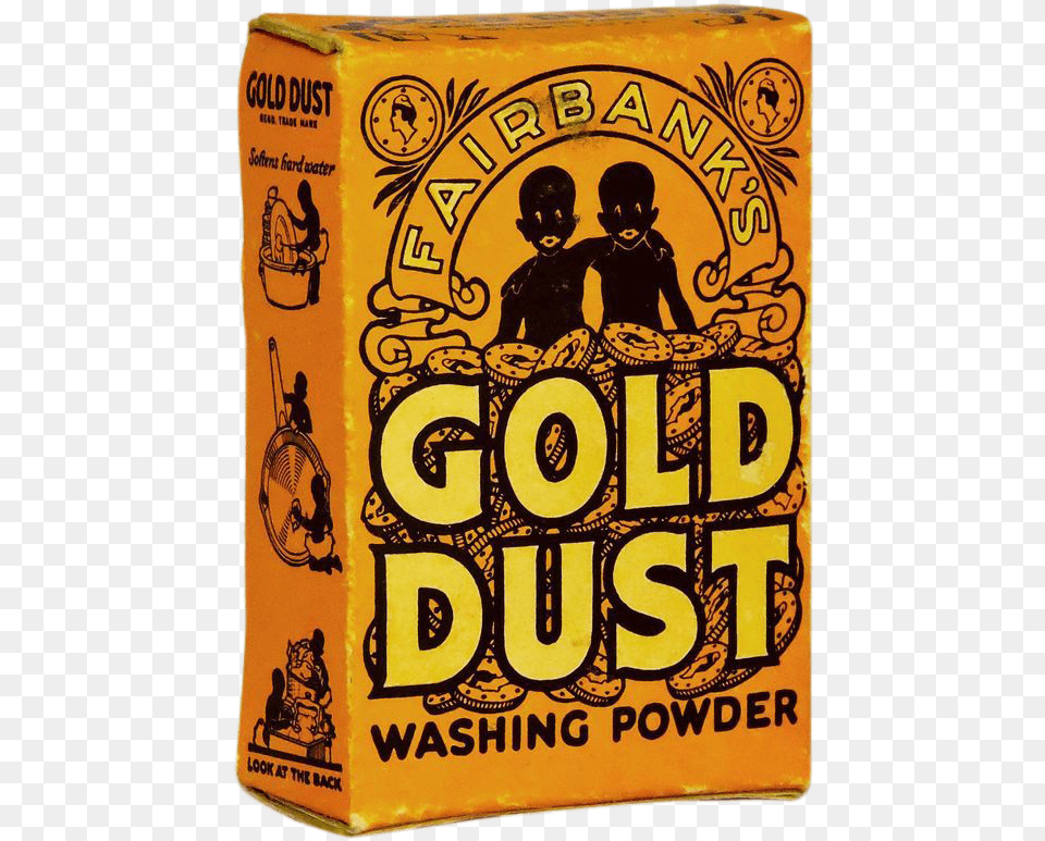 Fairbanks Gold Dust Washing Powder Sample Box Gold Dust Washing Powder, Baby, Person, Book, Publication Png Image