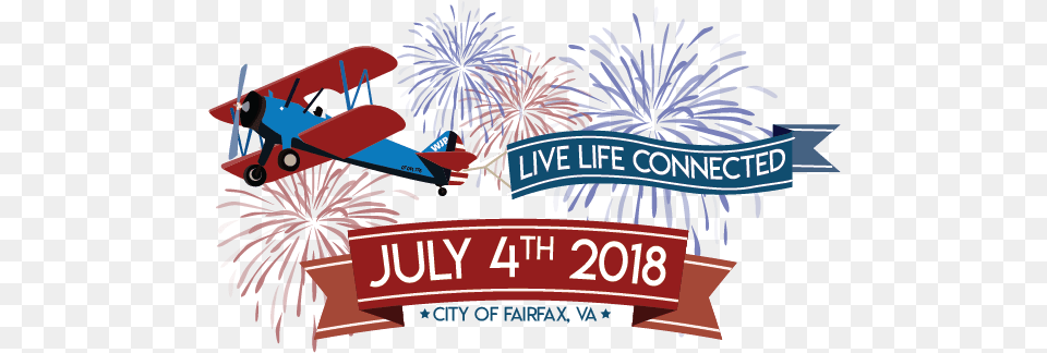 Fairfax Independence Day Celebration July 4th 2018 Sign, Fireworks, Advertisement Free Transparent Png