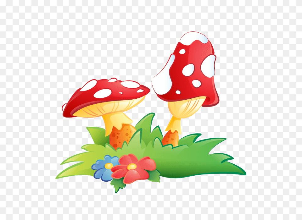 Fairies And Elves Wall Decors For Children Bedroom Mushrooms Sticker, Fungus, Plant, Agaric, Mushroom Png Image