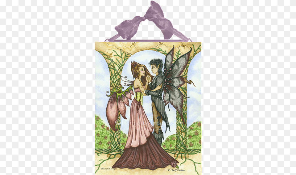 Fairies Dancing Ceramic Tile Plaque Any Occasion Blank Note Card Two Fairies, Book, Comics, Publication, Angel Free Png