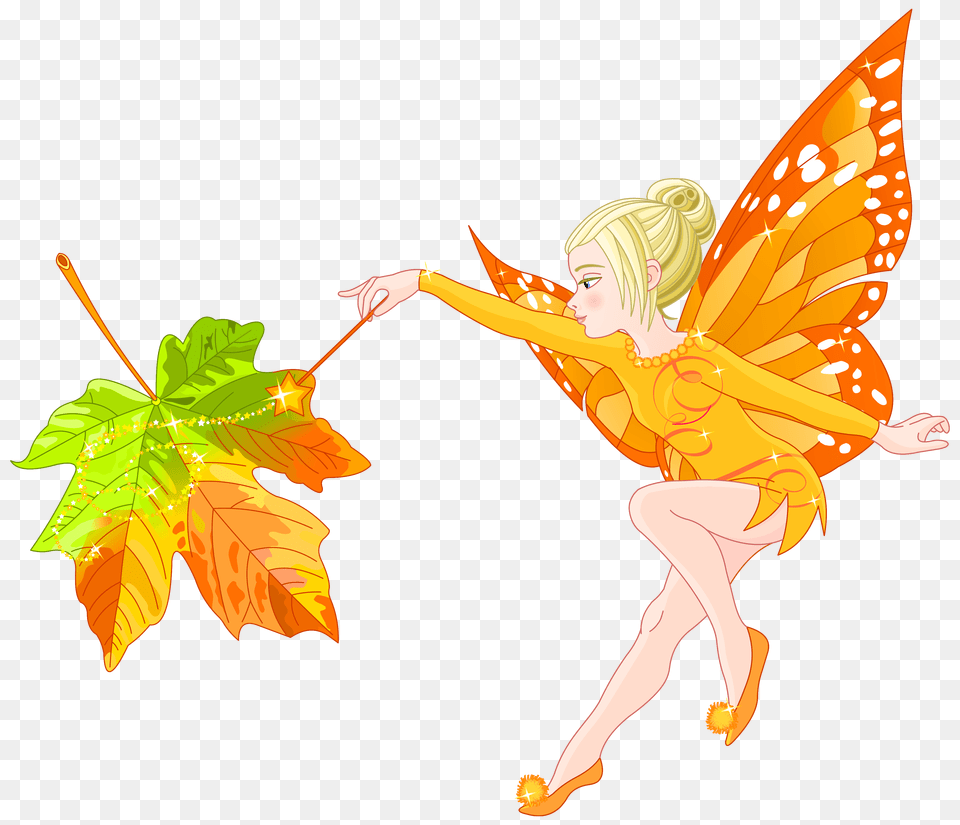 Fairy, Leaf, Plant, Baby, Person Free Png