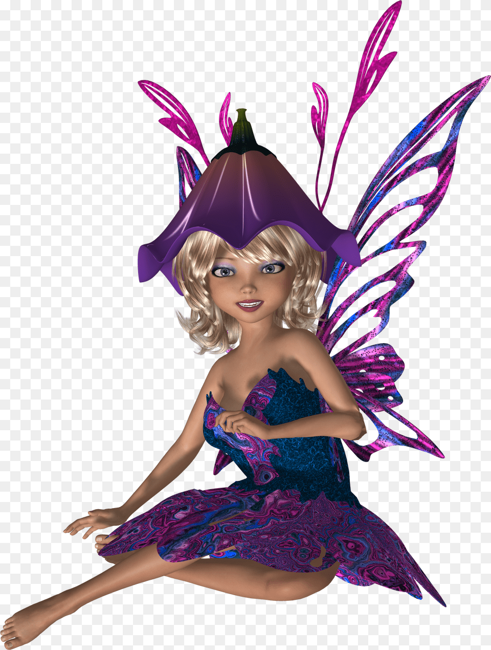 Fairy, Purple, Adult, Person, Woman Free Transparent Png