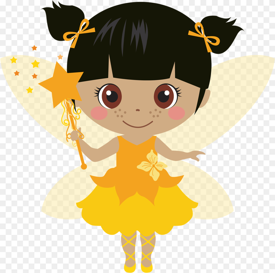 Fairy, Baby, Daffodil, Flower, Person Png Image