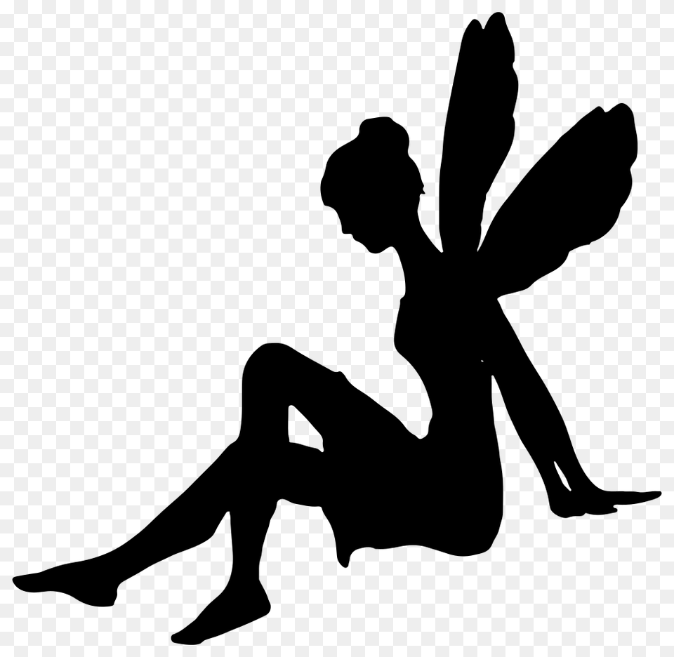 Fairy, Gray Free Transparent Png