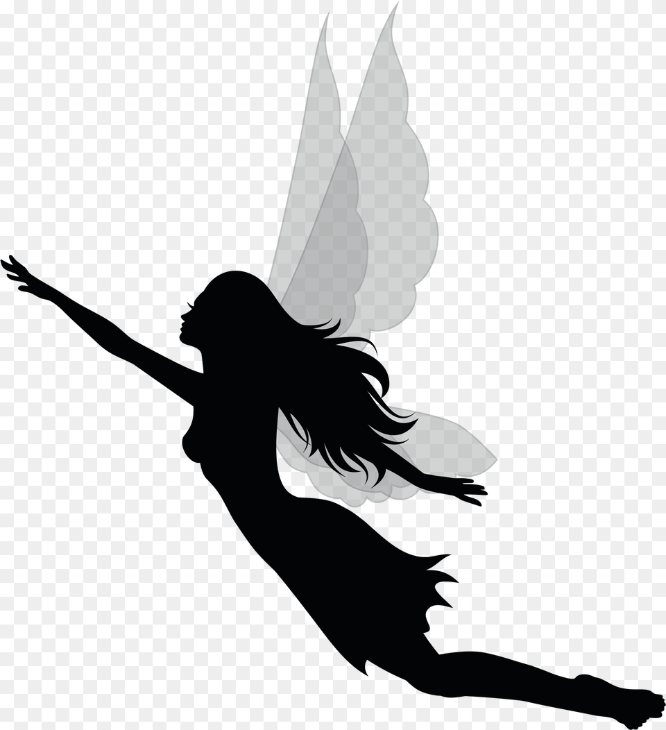 Fairy And Moon Vector Download Fairy Ailhouette, Silhouette Free Png
