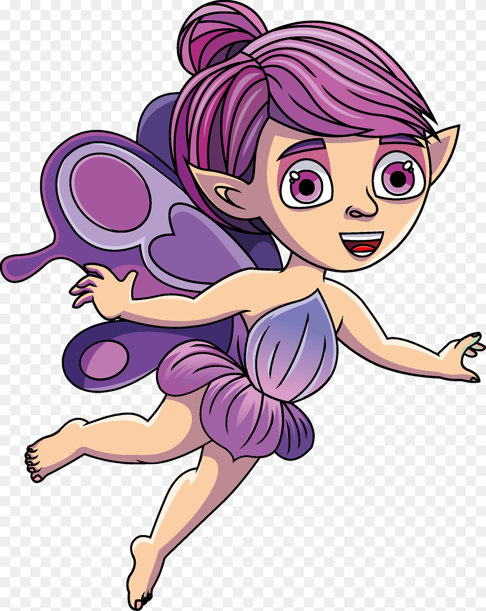 Fairy Clipart, Book, Comics, Publication, Purple Free Png