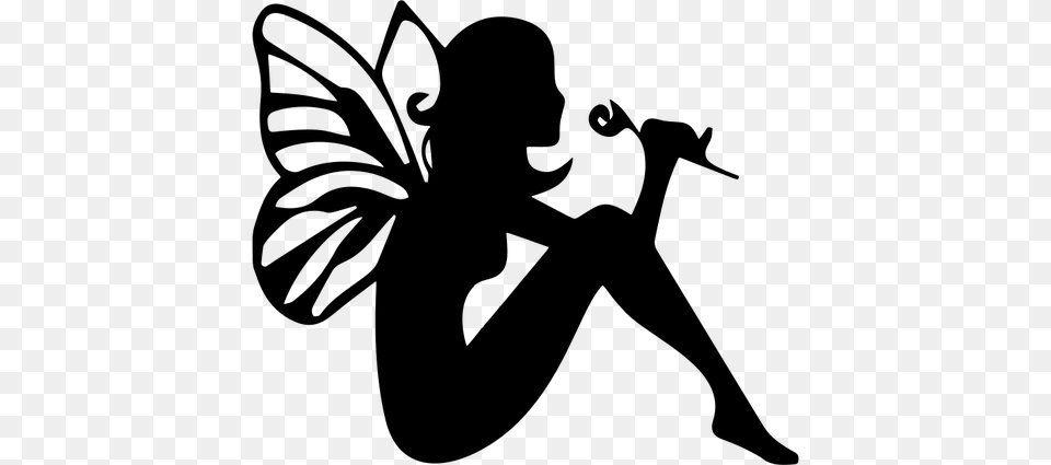 Fairy Clipart Black And White Clip Art Images, Gray Free Transparent Png