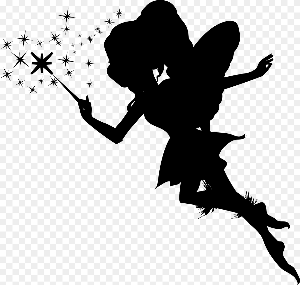 Fairy Clipart Wand Clip Art, Gray Png