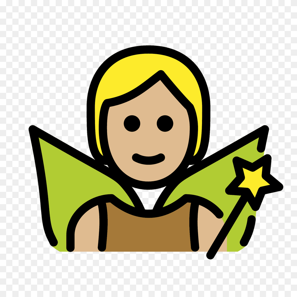 Fairy Emoji Clipart, Face, Head, Person, Symbol Png Image