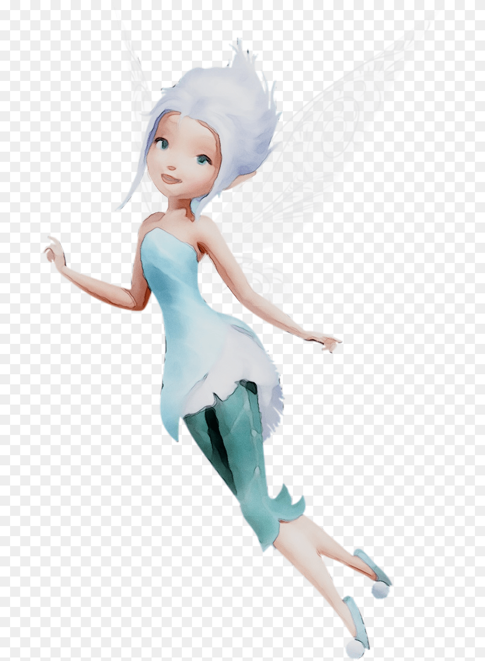 Fairy Figurine Turquoise Free Transparent Hd Fairy, Baby, Person, Face, Head Png Image
