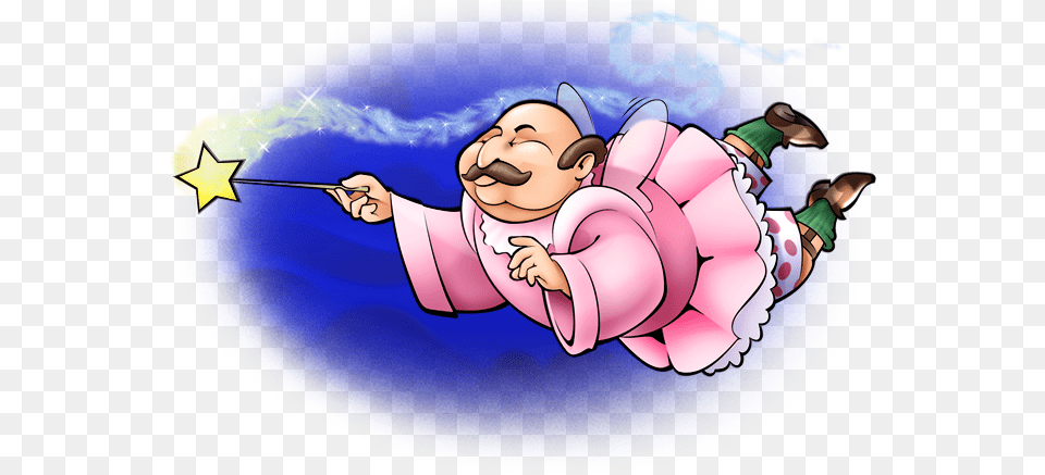 Fairy Godfather Cartoon, Baby, Person, Face, Head Png