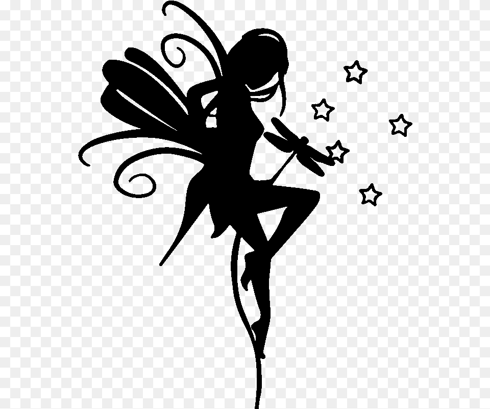 Fairy Godmother Decal Sticker Flight, Gray Free Transparent Png