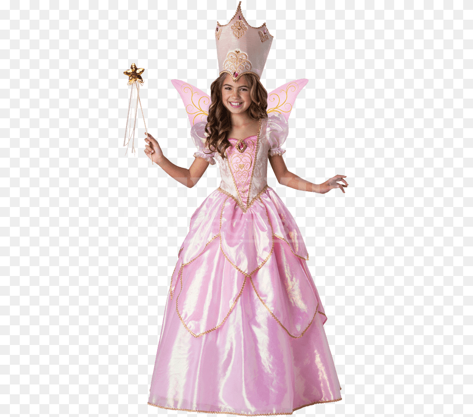 Fairy Godmother Girls Costume, Person, Clothing, Dress, Formal Wear Free Png