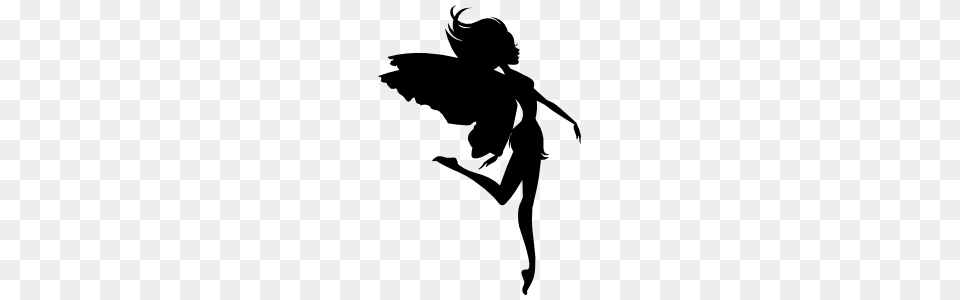 Fairy Holding Pixie Dust Sticker, Silhouette, Dancing, Leisure Activities, Person Free Png
