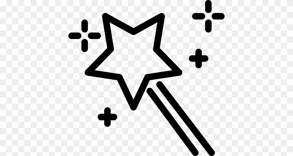 Fairy Magic Star Tale Wand Icon, Star Symbol, Symbol Free Transparent Png