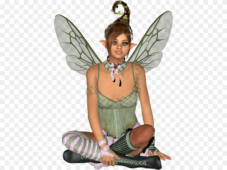 Fairy Pixie Elf Fantasy Magic Magical Imagination Pixie Elf Pixie Fairy, Adult, Clothing, Costume, Female Png