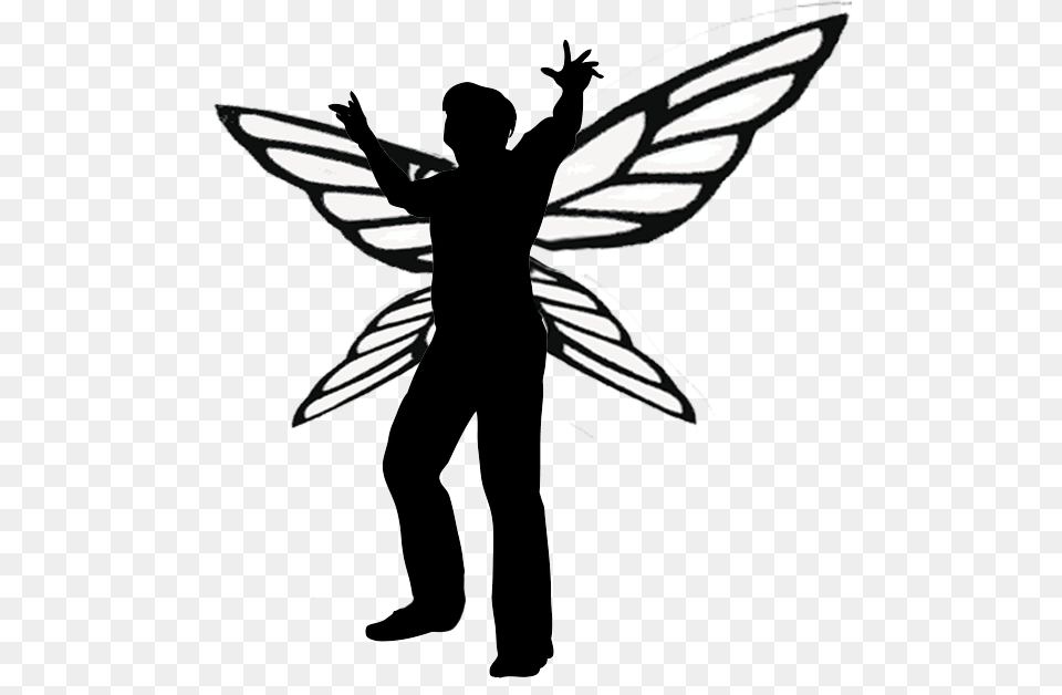 Fairy Silhouette, Person, Angel, Animal, Mammal Free Png