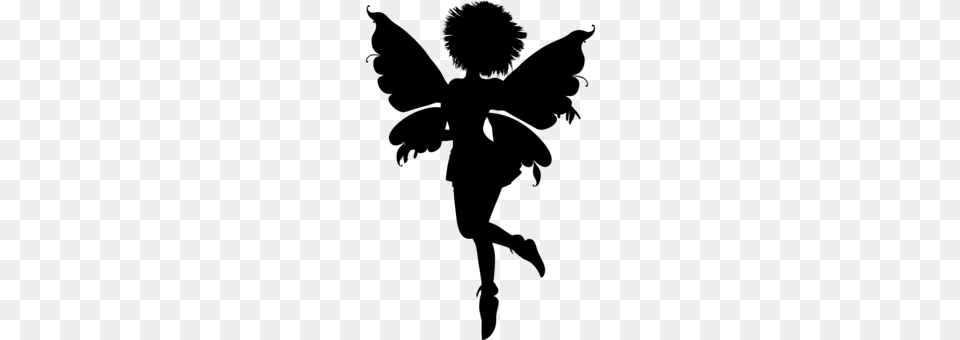 Fairy Silhouette Elf Goblin Drawing, Gray Png Image