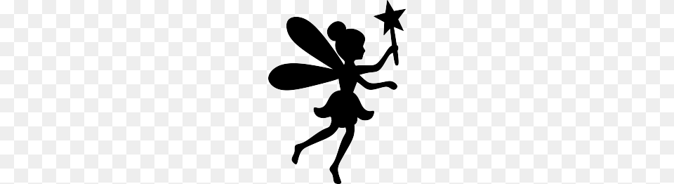 Fairy Silhouette Fairy, Stencil, Person Free Png