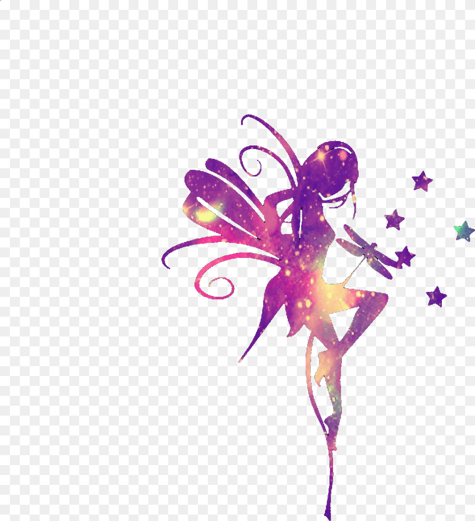 Fairy Silhouette Sticker By Nisan Fairies, Purple, Dancing, Leisure Activities, Person Png