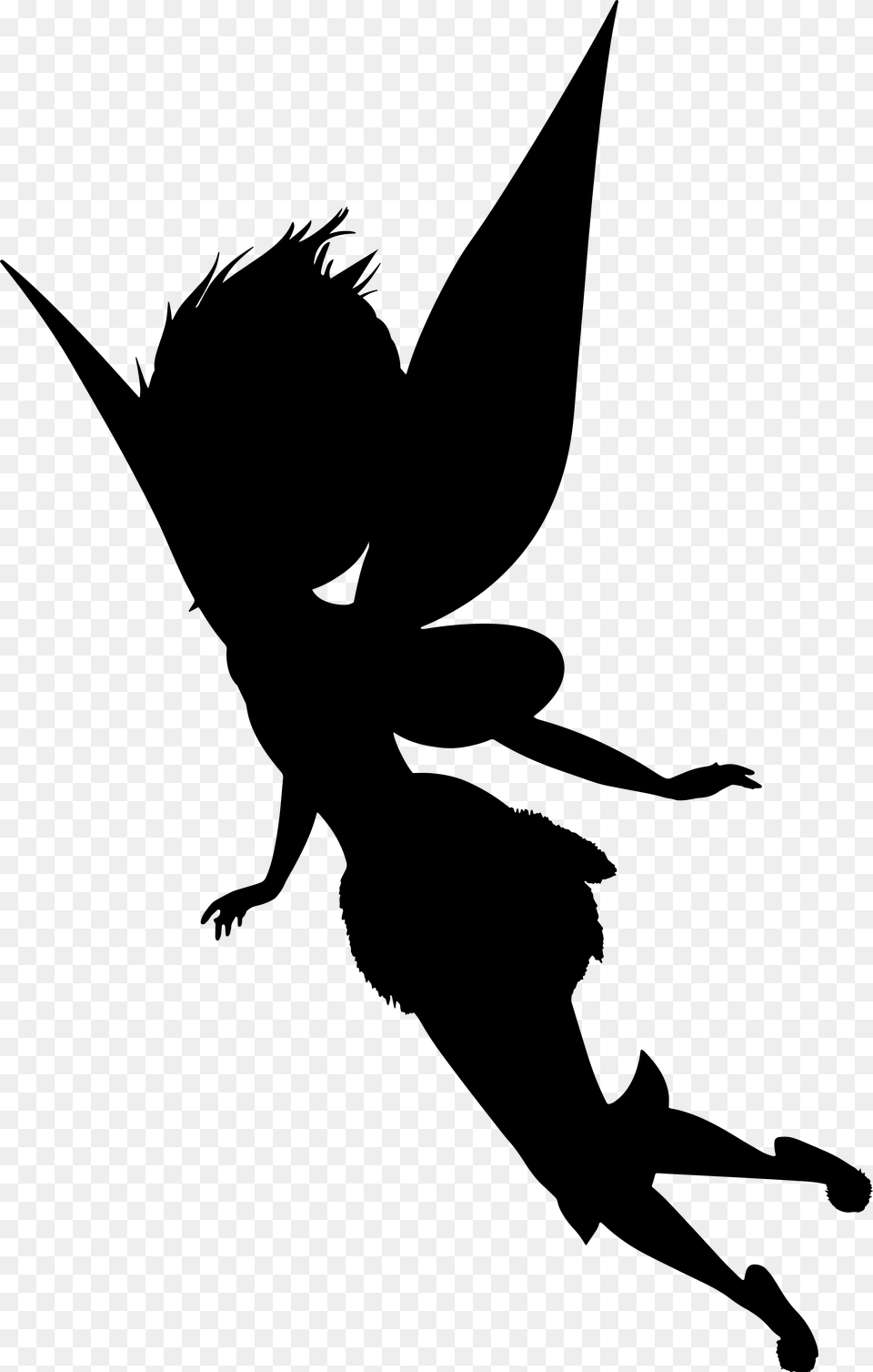 Fairy Silhouette Transparent Clip Art Image Gallery Transparent Background Transparent Fairy, Gray Free Png Download