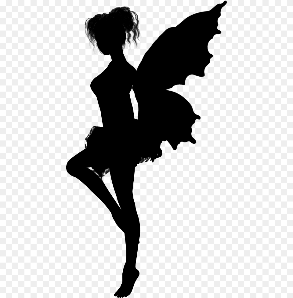Fairy Silhouettes, Gray Free Png Download