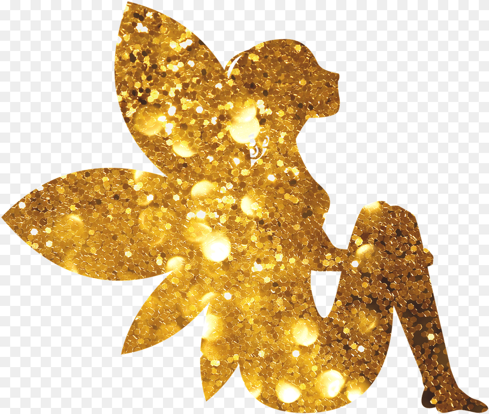 Fairy Sparkling Glitter Gold Fairies Magical Magic Gold Fairy Transparent, Accessories, Chandelier, Lamp, Jewelry Free Png