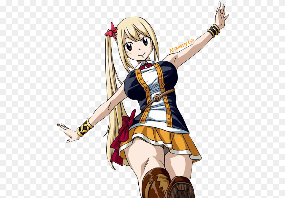 Fairy Tail Anime Art Lucy Heartfilia Transparent, Book, Comics, Publication, Adult Png