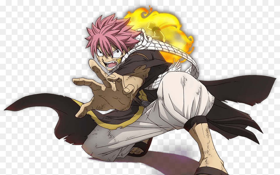 Fairy Tail Anime Transparent Fairy Tail Natsu, Book, Comics, Publication, Person Free Png Download