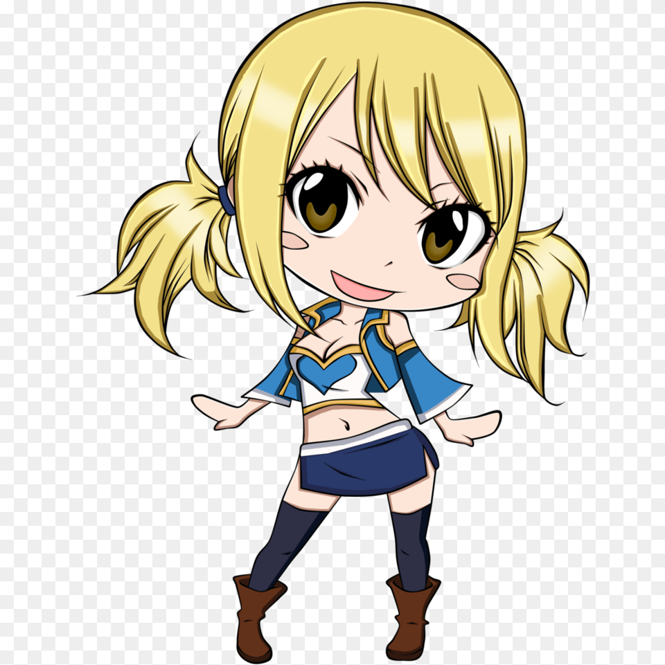 Fairy Tail Chibi Mira Lucy Fairy Tail Cartoon, Book, Publication, Comics, Baby Free Png Download