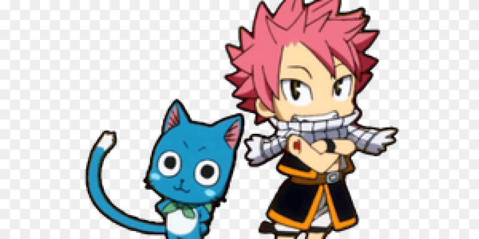 Fairy Tail Clipart Cute Natsu Y Happy Fairy Tail, Publication, Book, Comics, Baby Png Image