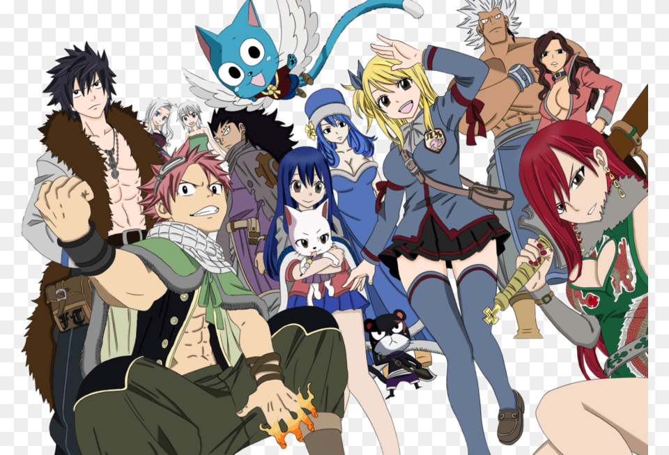 Fairy Tail Group Clipart Juvia Lockser Fairy Tail 2018 Poster, Publication, Book, Comics, Adult Png