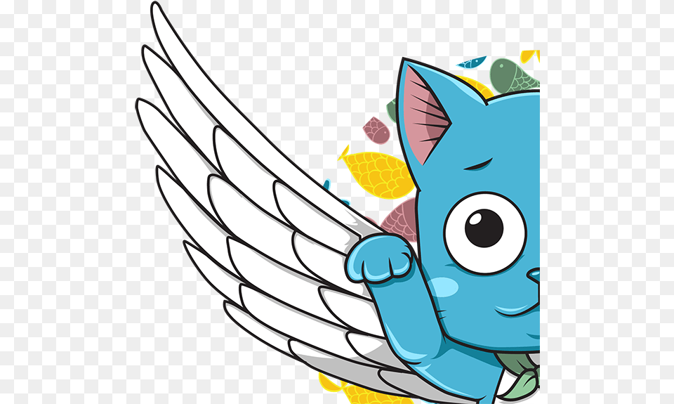 Fairy Tail Happy, Animal, Fish, Sea Life, Shark Free Png Download