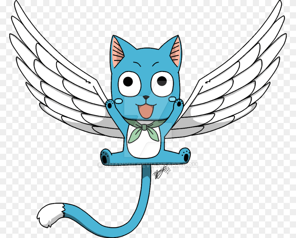Fairy Tail Happy Happy Fairy Tail Wings, Face, Head, Person, Animal Png Image