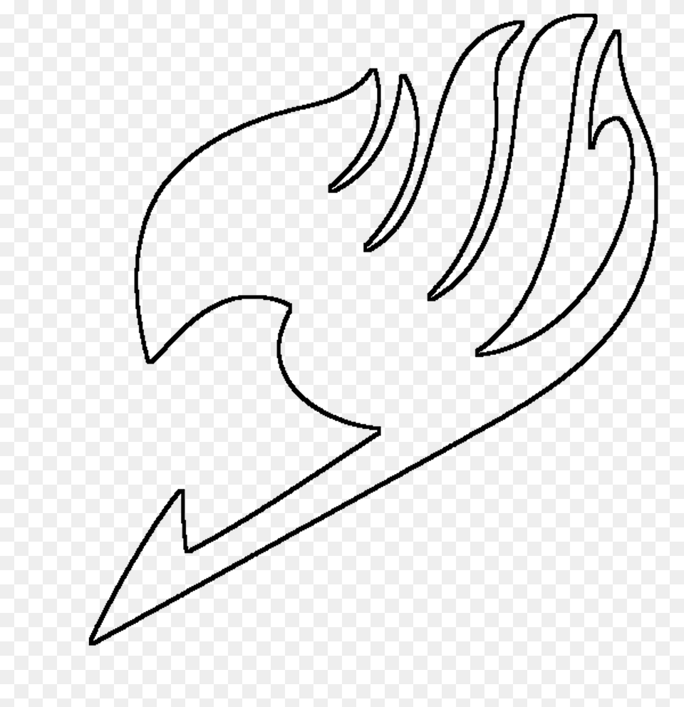Fairy Tail Symbol Lineart, Gray Png Image