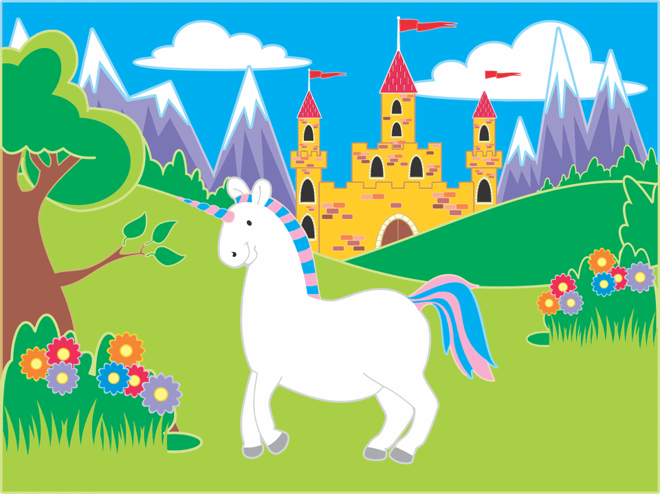 Fairy Tale Clipart Unicorn Mountain And Hills Clip Art, Graphics, Outdoors Free Png