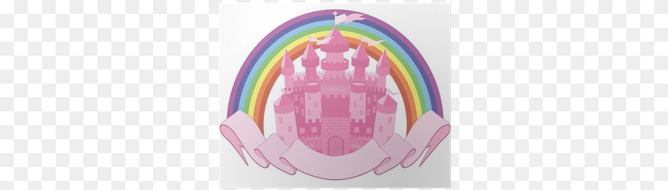 Fairy Tale Magic Castle And Rainbow Vector Poster Fairy Tale, Person, People, Art, Graphics Free Transparent Png