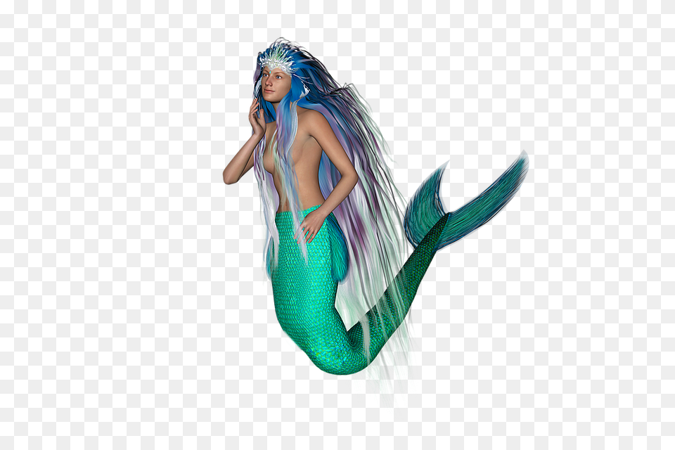Fairy Tales Mermaid Tail Mermaid, Adult, Female, Person, Woman Free Png Download
