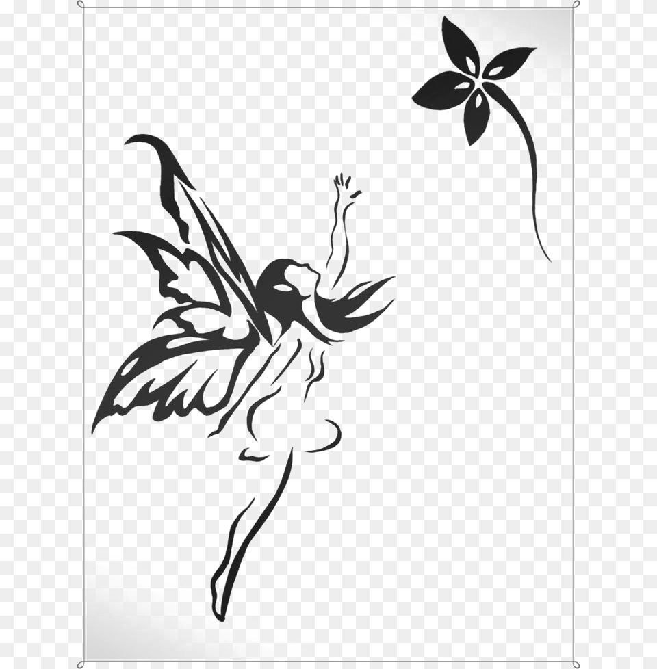 Fairy Tattoos Image Fairy Tattoo On Hand, Stencil, Art Free Png Download