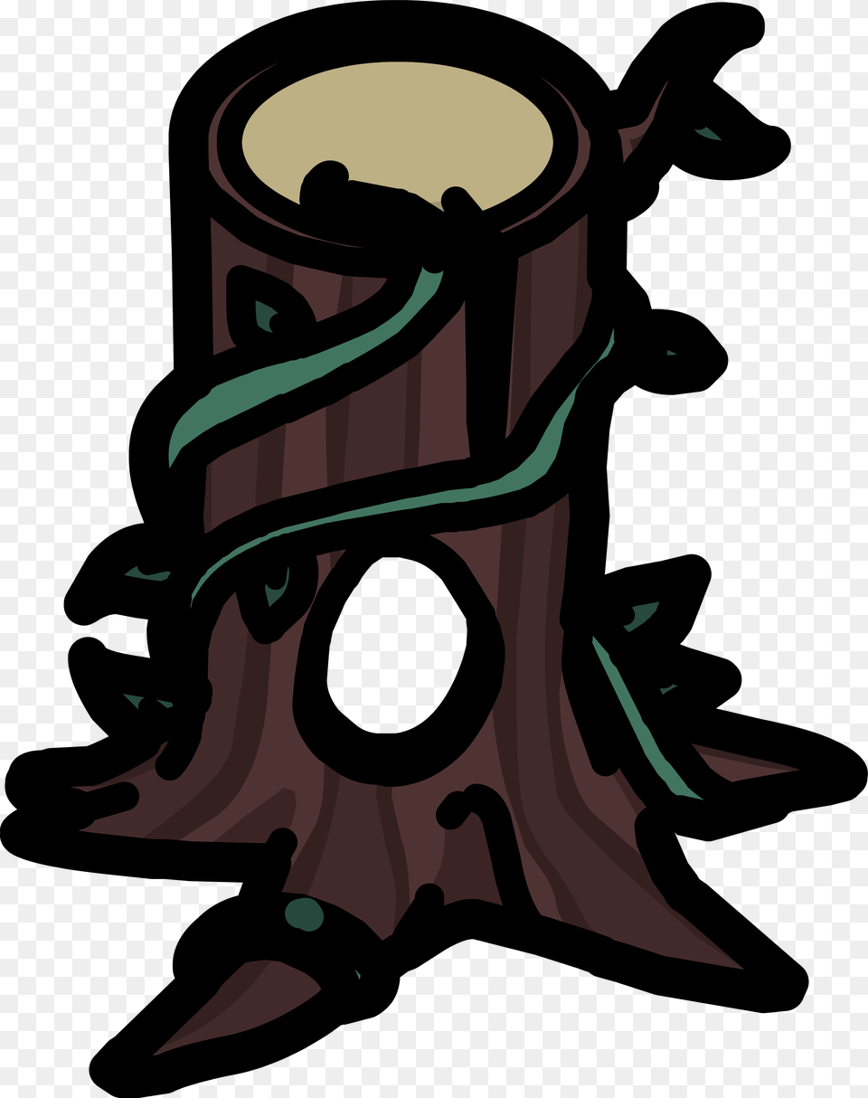 Fairy Tree Stump Furniture Icon Id Illustration, Plant, Tree Stump, Person Png Image